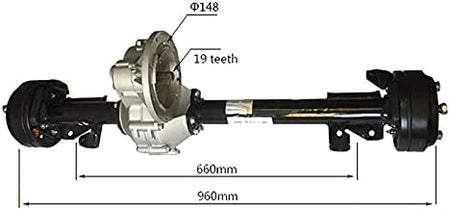 Rear Axle Assembly 73500-G01 73500G01 for EZGO Golf Cart 1994-Up TXT - KUDUPARTS