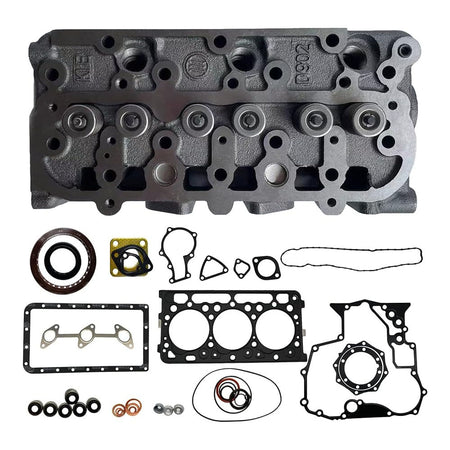 Complete D902 Cylinder Head & Full D902 Gasket Kit Compatible with Kubota D902 Head for BX2230D BX2350D BX25D KX41 RTV900W - KUDUPARTS