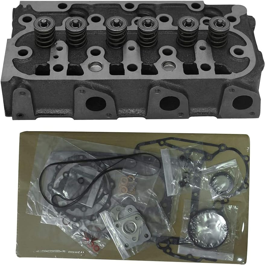 Complete Cylinder Head + Full Gasket Kit For Kubota D1105 Engine - KUDUPARTS