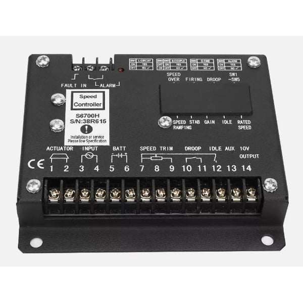 Panel de control electrónico del controlador de velocidad S6700H para generador Cummins Q7K ZX 