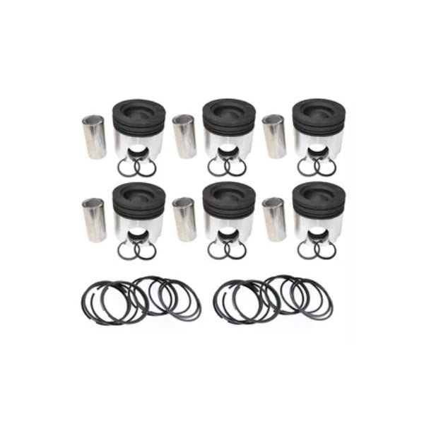 Piston & Piston Ring Set 3966721 for Cummins Engine 6CT ISC ISL QSL - KUDUPARTS