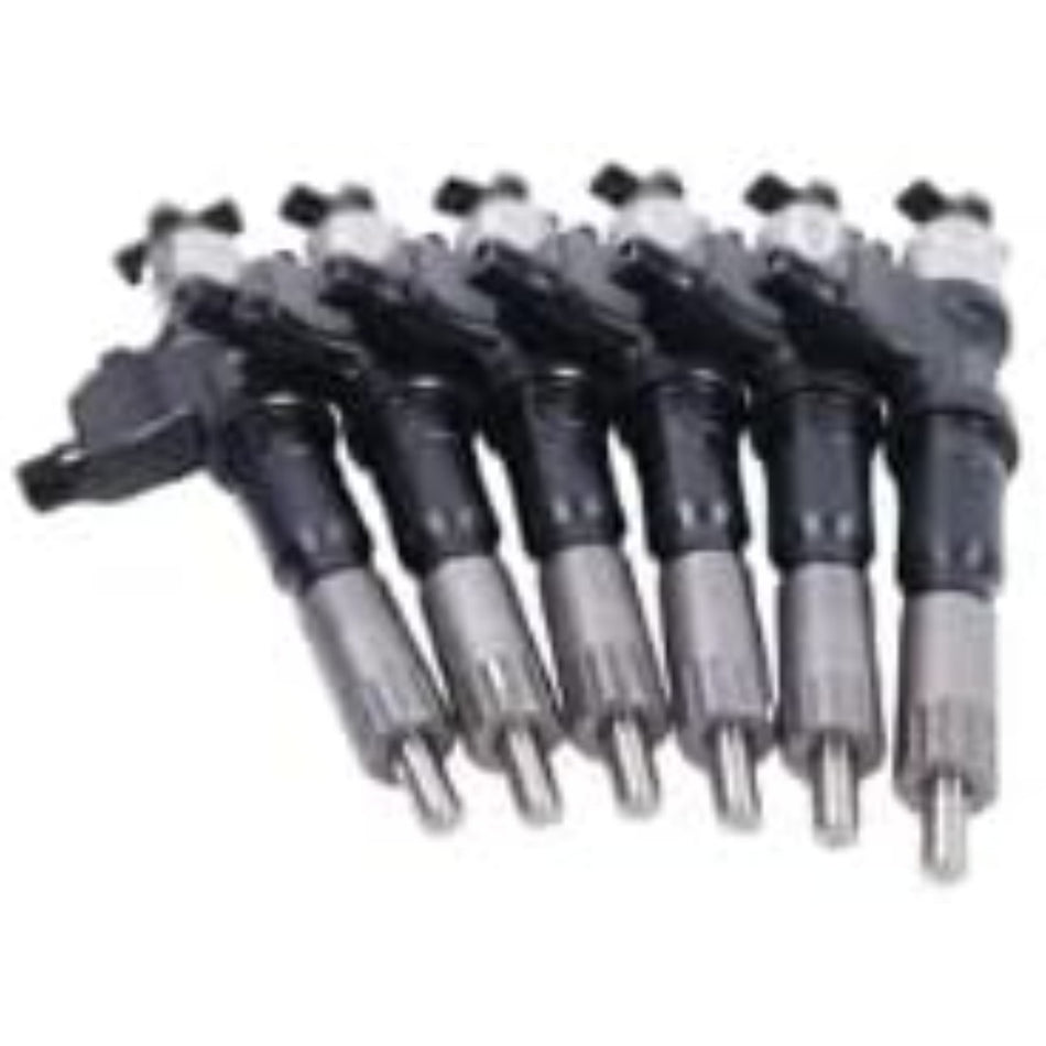 6 Pcs Fuel Injector 8981675562 for Isuzu Engine 6WG1 6WG1-XYSA01 John Deere Excavator 450DLC - KUDUPARTS