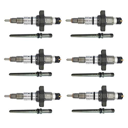 0445120238 0986435505 6PCS Fuel Injectors for 04-09 Dodge Ram Cummins 5.9L Diesel - KUDUPARTS