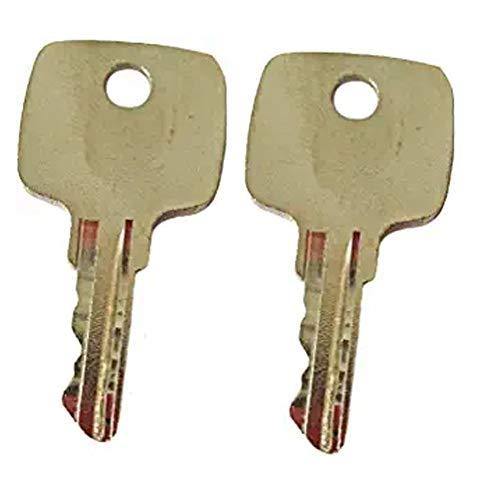 New 2 Ignition Keys AR51481 for John Deere Loader Grader Tractor Backhoe & Equipment - KUDUPARTS