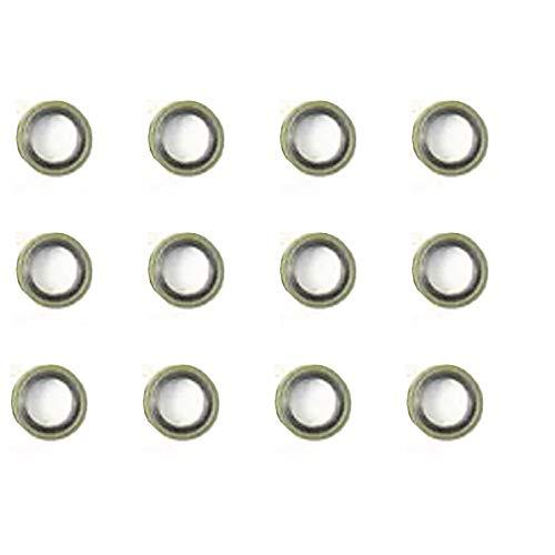 compatible with 12pcs 12mm Banjo Bolt Seals Fuel Line Sealing Washer 12V 24V 3963983 for Cummins - KUDUPARTS