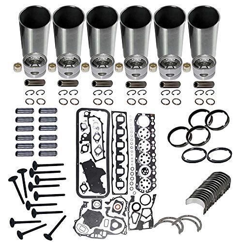 Compatible with NTA855 Engine Rebuild Kit with Piston Ring Cylinder Liner Gasket Engine Bearings Valves Set for Diesel Engine - KUDUPARTS