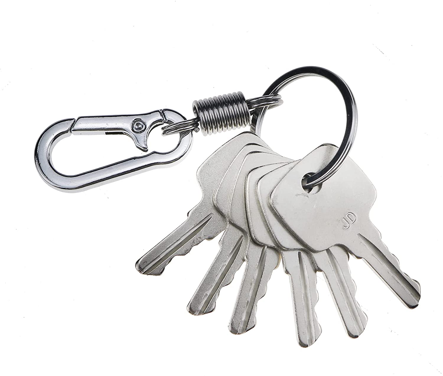 Set of 6 Keys Ignition Keys with Key Chain #AR51481 Fit for John Deere Equipment - KUDUPARTS