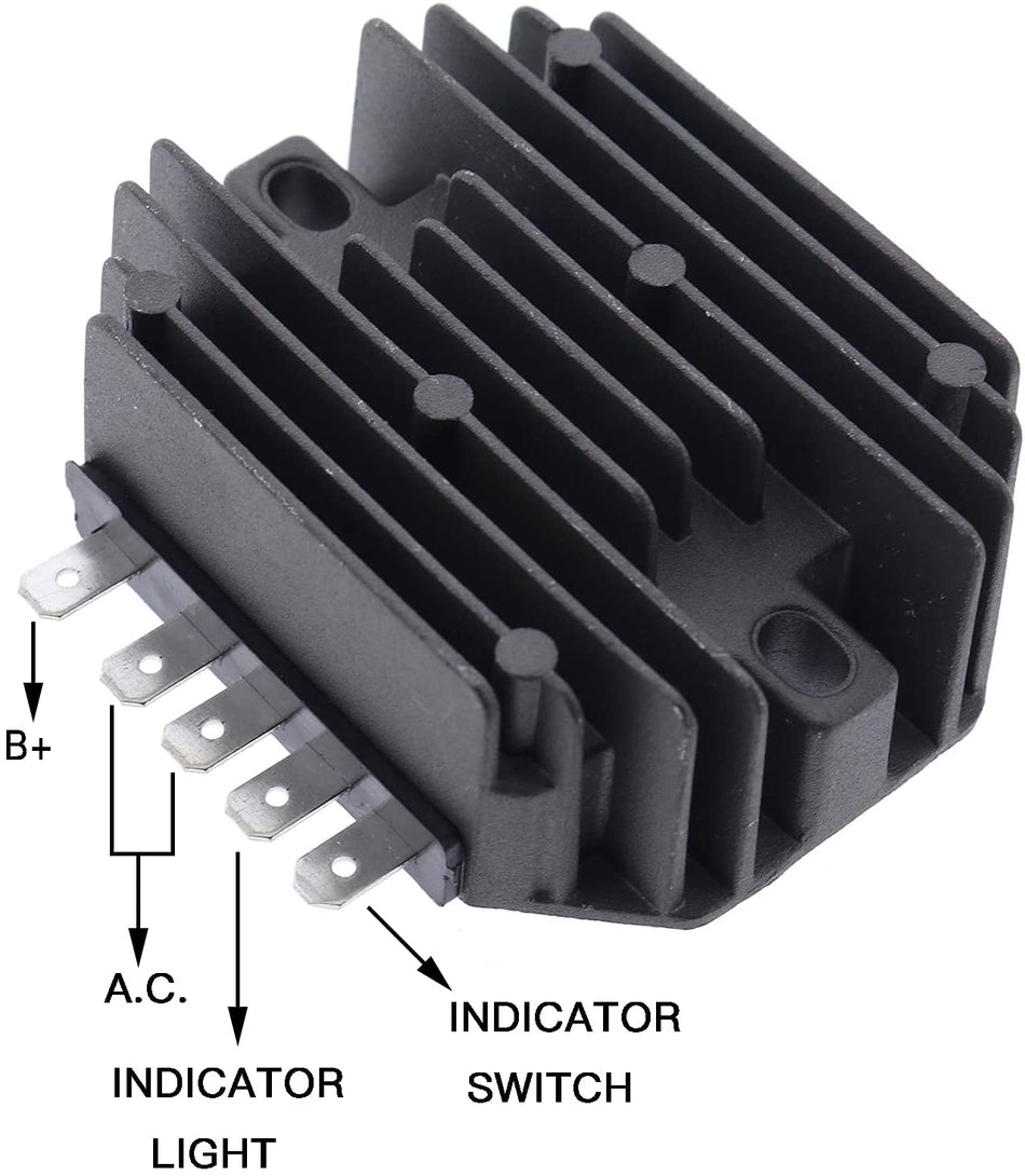 12V Voltage Regulator Rectifier Regulator AM880655 MIA881279 Fit for John Deere F915 F912 670 770 790 870 970 990 1070 2243 415 - KUDUPARTS