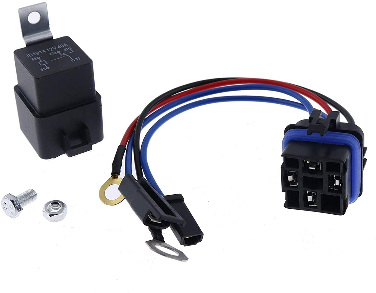 Starter Relay Kit Fit for John Deere AM107421 AM106304 Kawasaki Onan w/Water GX70 GX75 GX95 SX75 SX95 SRX75 SRX95 STX30 STX38 STX46 RX63 RX75 316 160 165 170 175 180 - KUDUPARTS