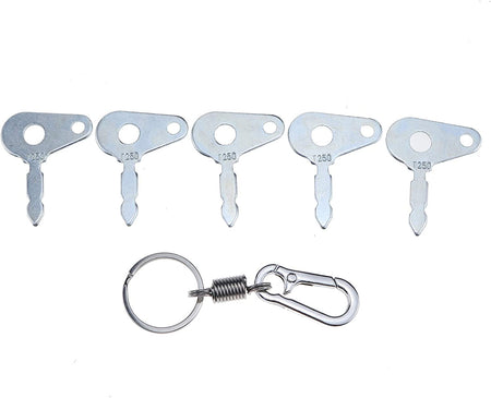 5X Ignition Keys Part T250 for Massey Ferguson 231 Tractor Harvester Case New Holland Skytrak 960128M91 312305 3813361M1 54330767 47126499 1695447M1 D1NN11603B 5170782 E7NN11603AA - KUDUPARTS