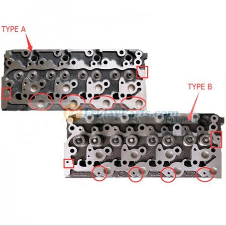 125203A1 Cylinder Head+Full Gasket for Kubota V2203 Engine Case 1838 560 LOADER - KUDUPARTS